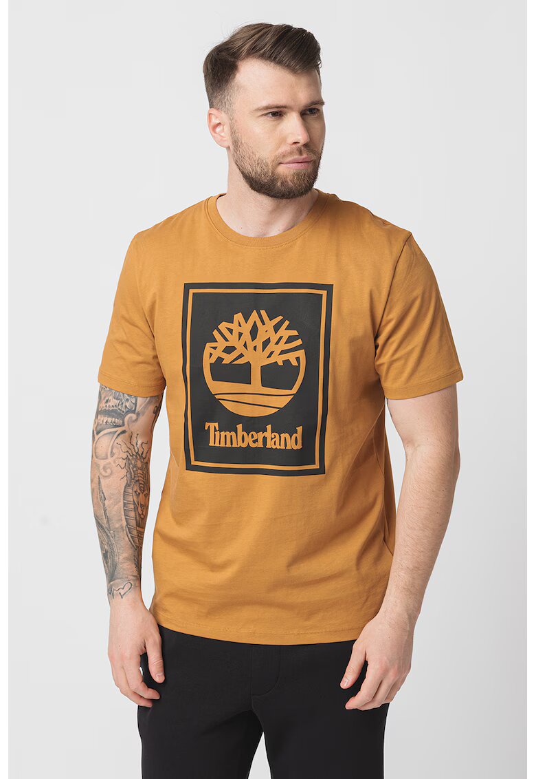 Timberland Tricou din bumbac cu imprimeu logo - Caramel
