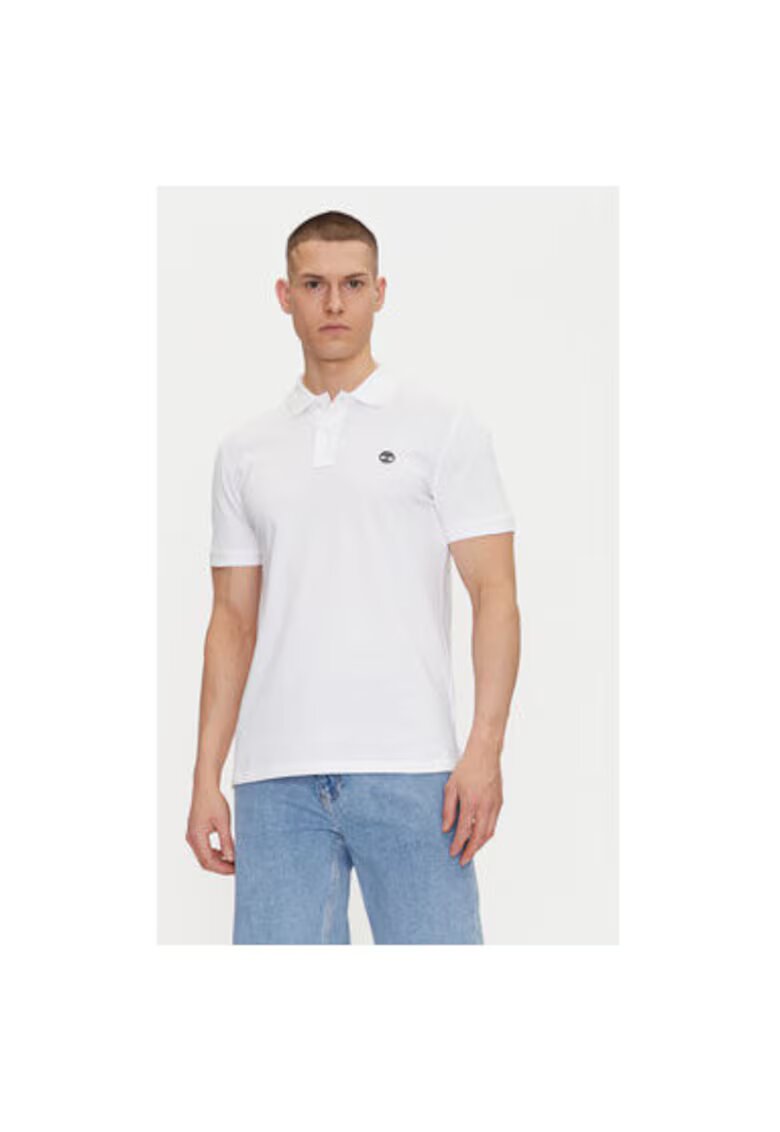 Timberland Tricou polo barbati TB0A6VDP1001 - Bumbac organic - XL INTL - Alb
