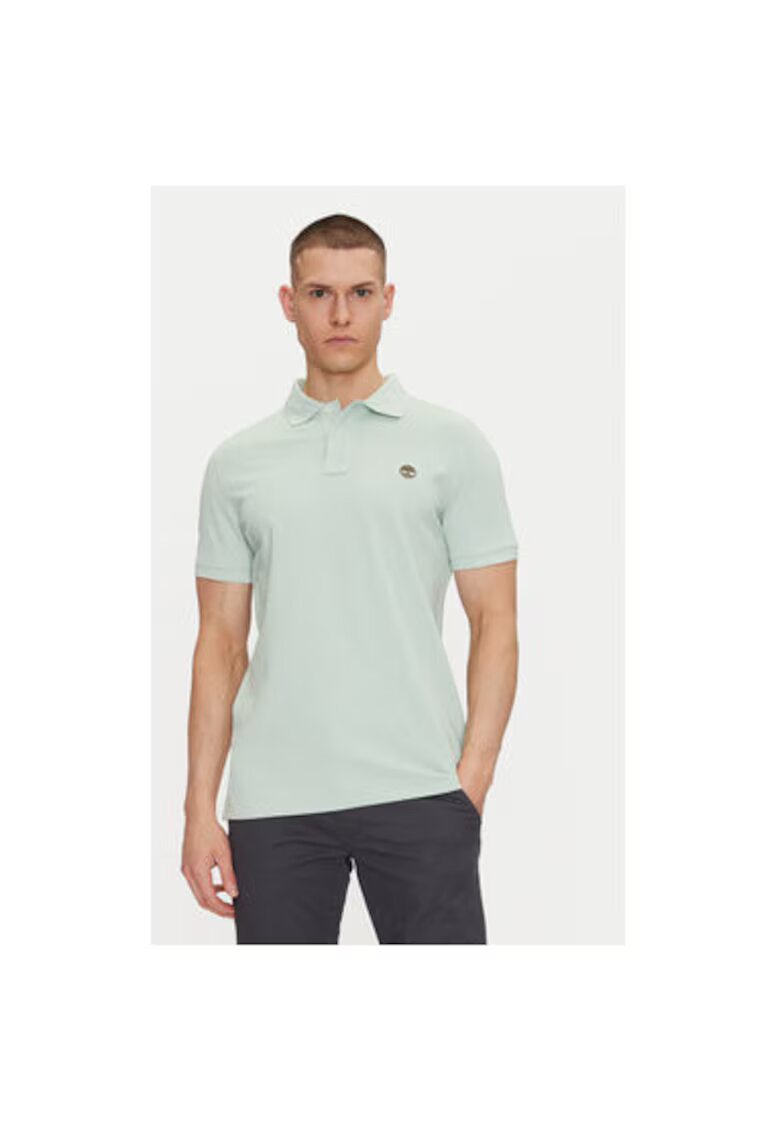 Timberland Tricou polo barbati TB0A6VDPENE1 - Bumbac organic - Verde - Verde