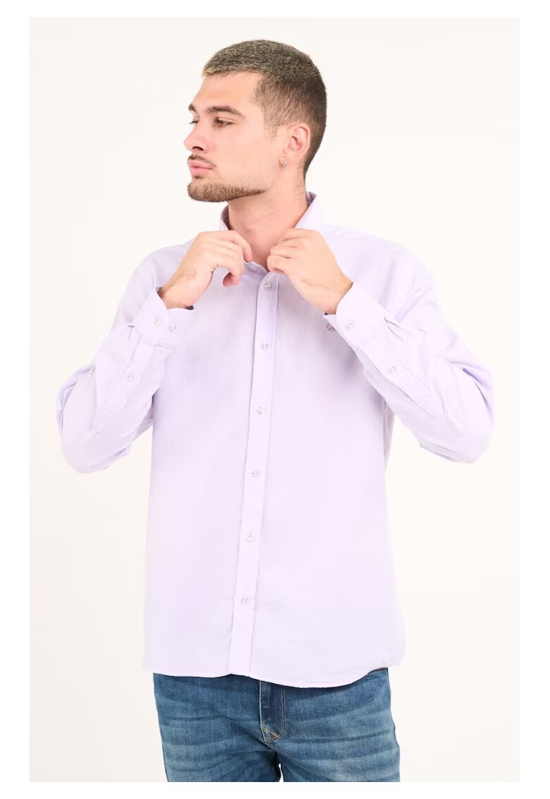 Timeout Camasa barbat cu maneca lunga ( Material: Bumbac - LIGHT PURPLE - Mov