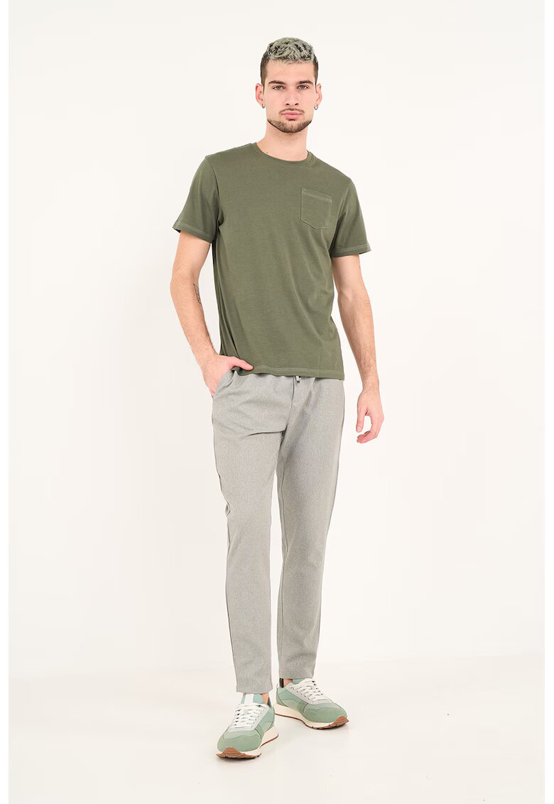 Timeout Pantaloni chino cu snur - Gri melange