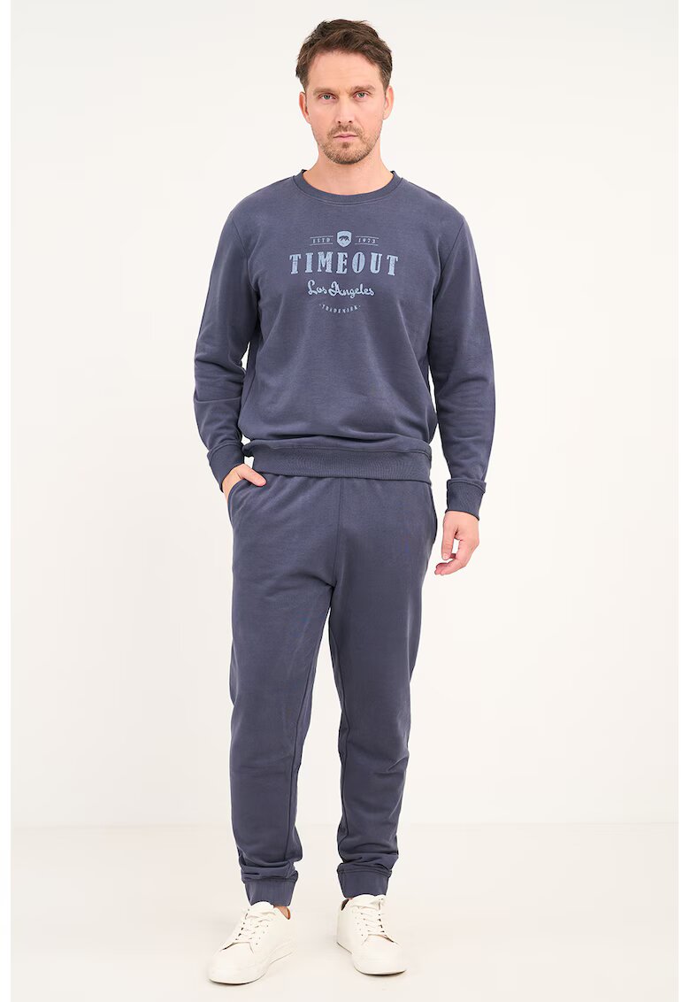 Timeout Pantaloni relaxed fit cu snur - Albastru