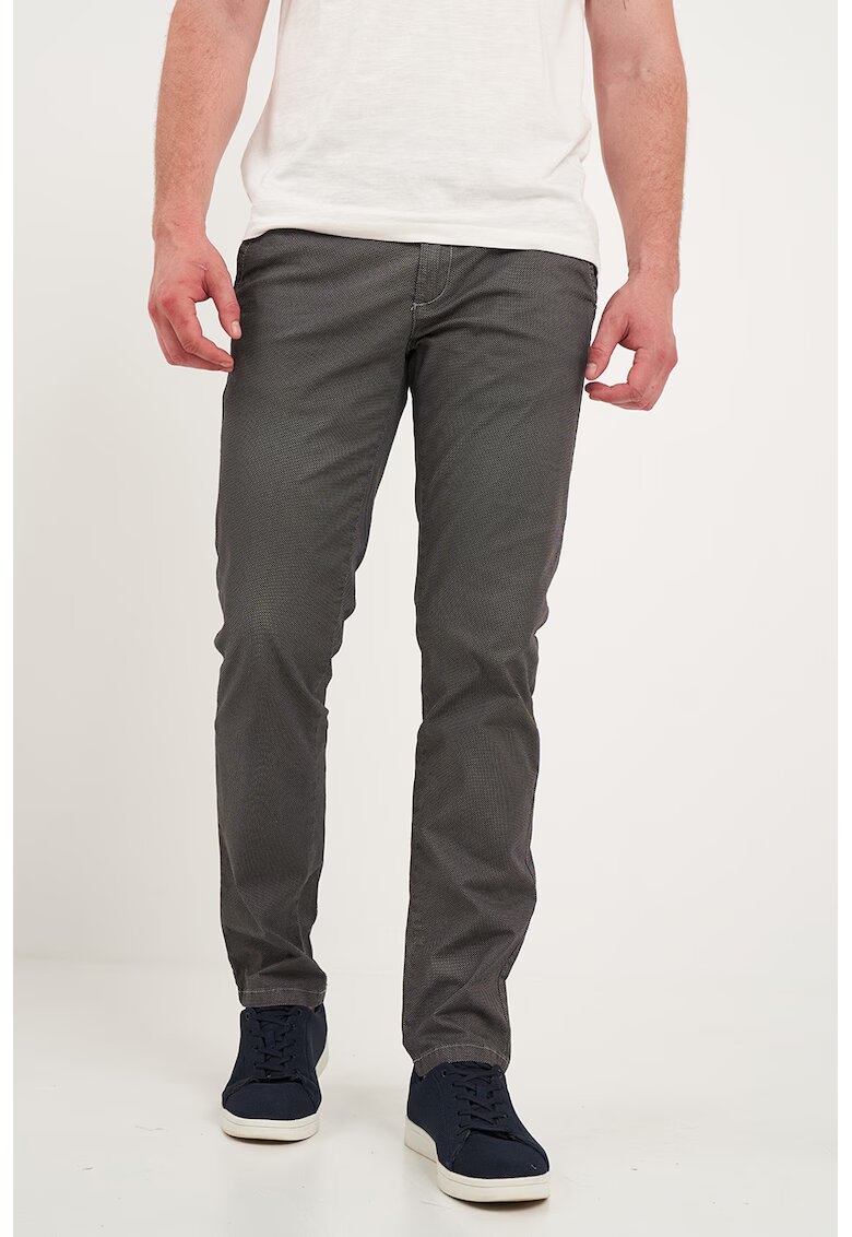 Timeout Pantaloni slim fit - Alb/Gri inchis