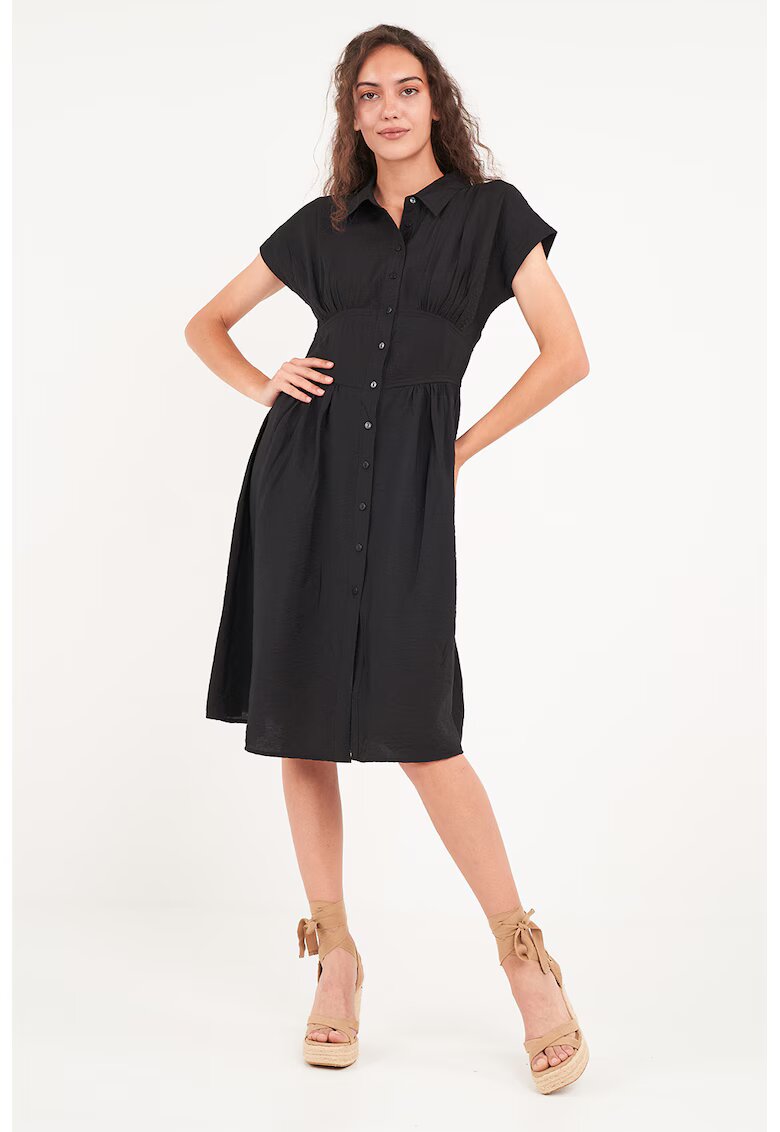 Timeout Rochie mini cu croiala in A - Negru