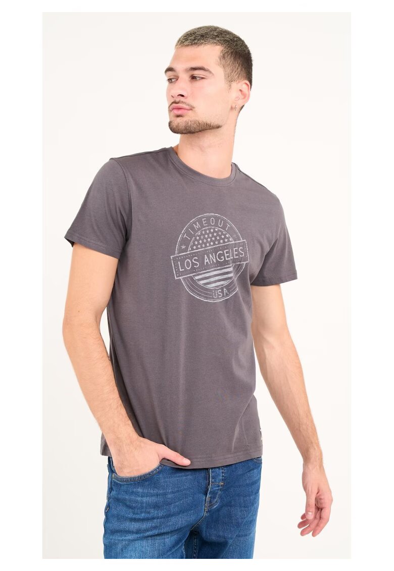 Timeout Tricou barbat cu maneca scurta si imprimeu ( Material: Bumbac -MAGNET