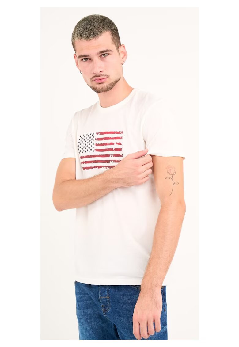 Timeout Tricou barbat cu maneca scurta si imprimeu( Snow White - Material: Bumbac