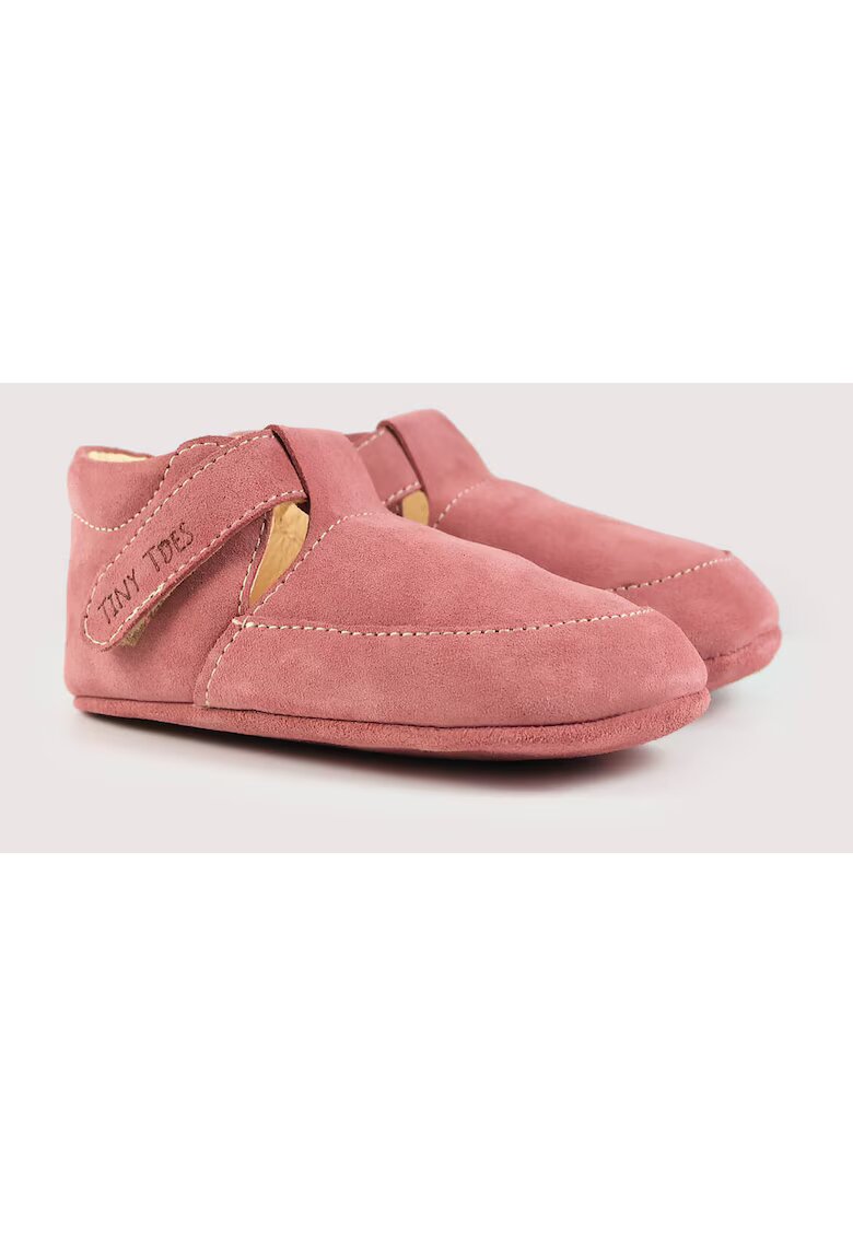 TINY TOES Botosei Barefoot din piele naturala - Rose - Roz - Roz