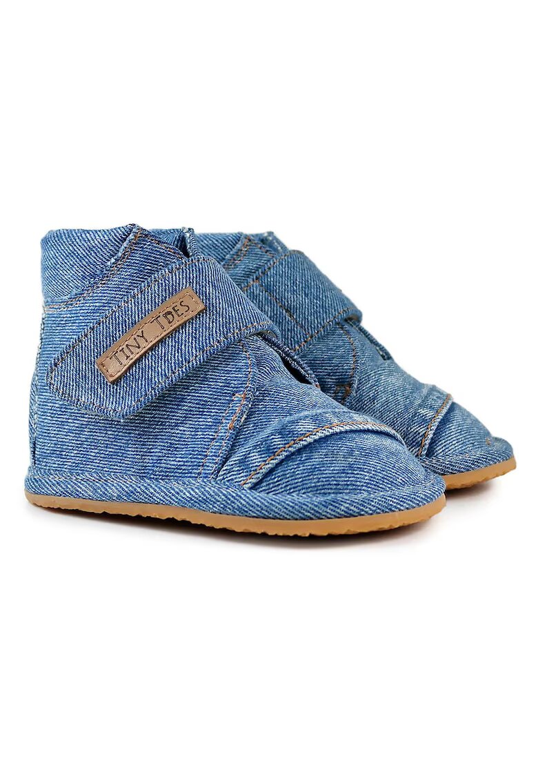 TINY TOES Ghete Barefoot din denim - Vyon - Albastru - Albastru
