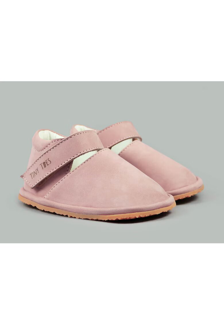 TINY TOES Pantofi Barefoot din piele naturala - Tadeis - Roz - Roz