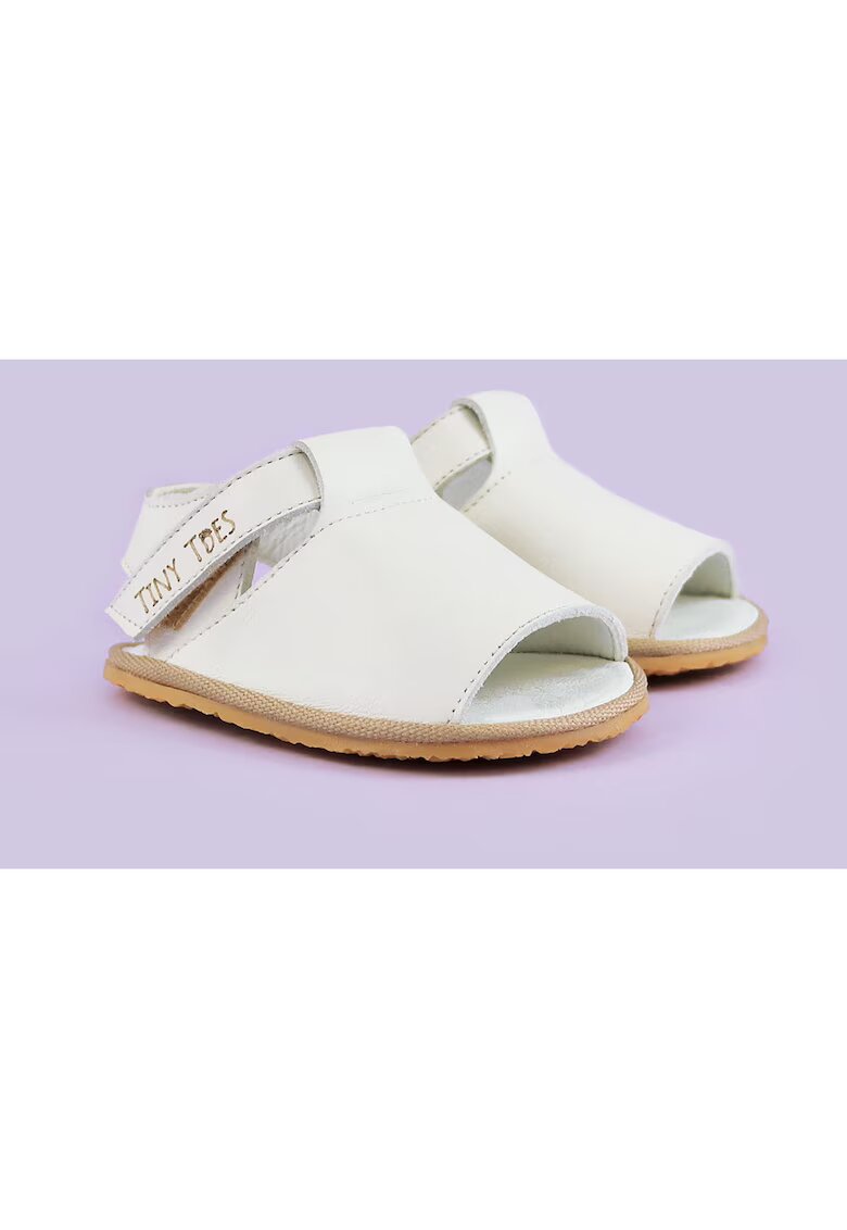 TINY TOES Sandale Barefoot din piele naturala - Adeis - Alb - Alb