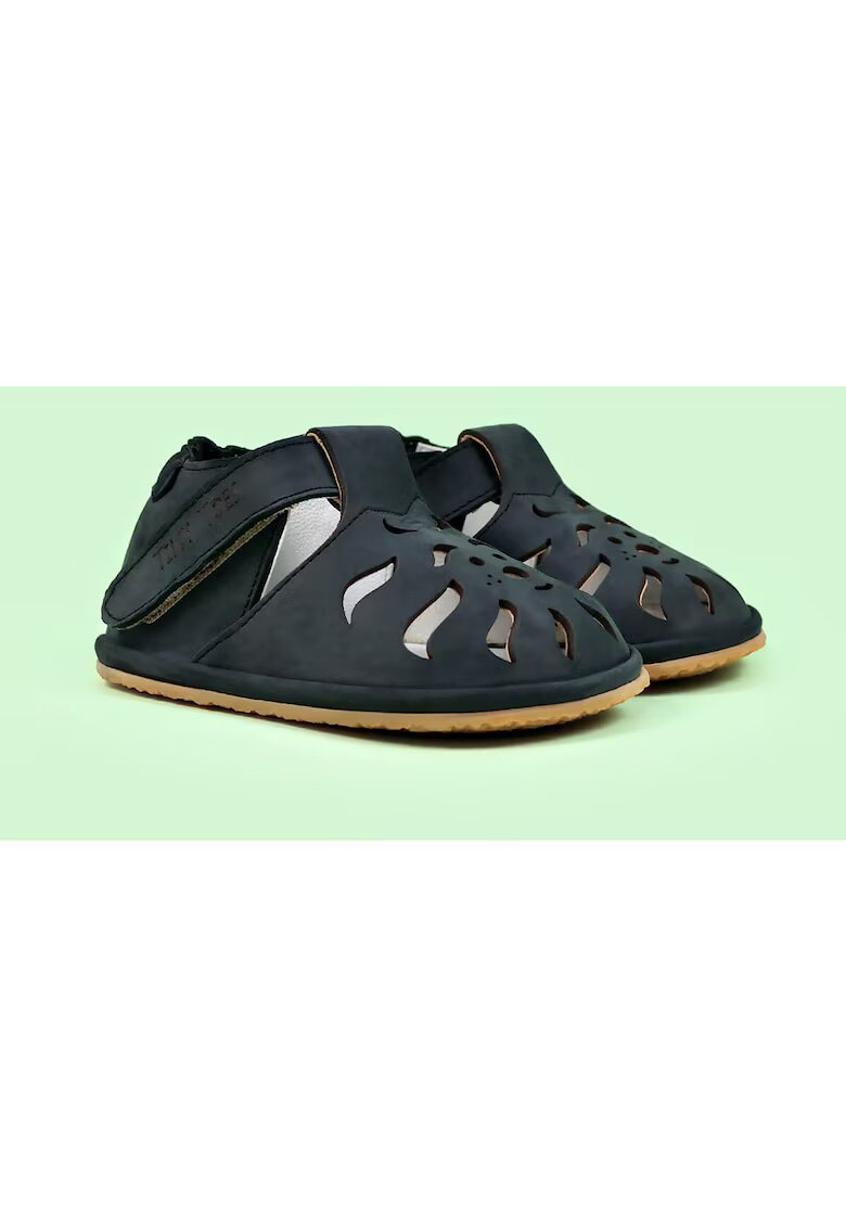 TINY TOES Sandale Barefoot din piele naturala - Camo - Negru - Negru