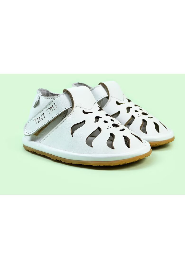 TINY TOES Sandale Barefoot din piele naturala - Kimba - Alb - Alb