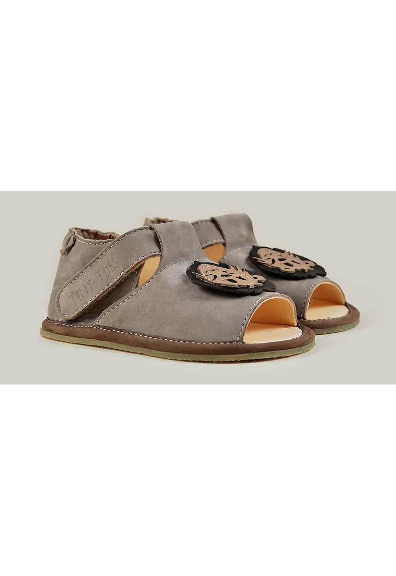 TINY TOES Sandale Barefoot din piele naturala - Rani - Maro - Maro