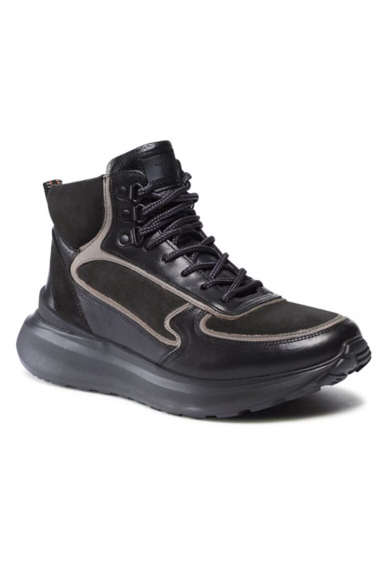 Togoshi Pantofi sport barbati - Piele naturala - Negru - 5904862389301