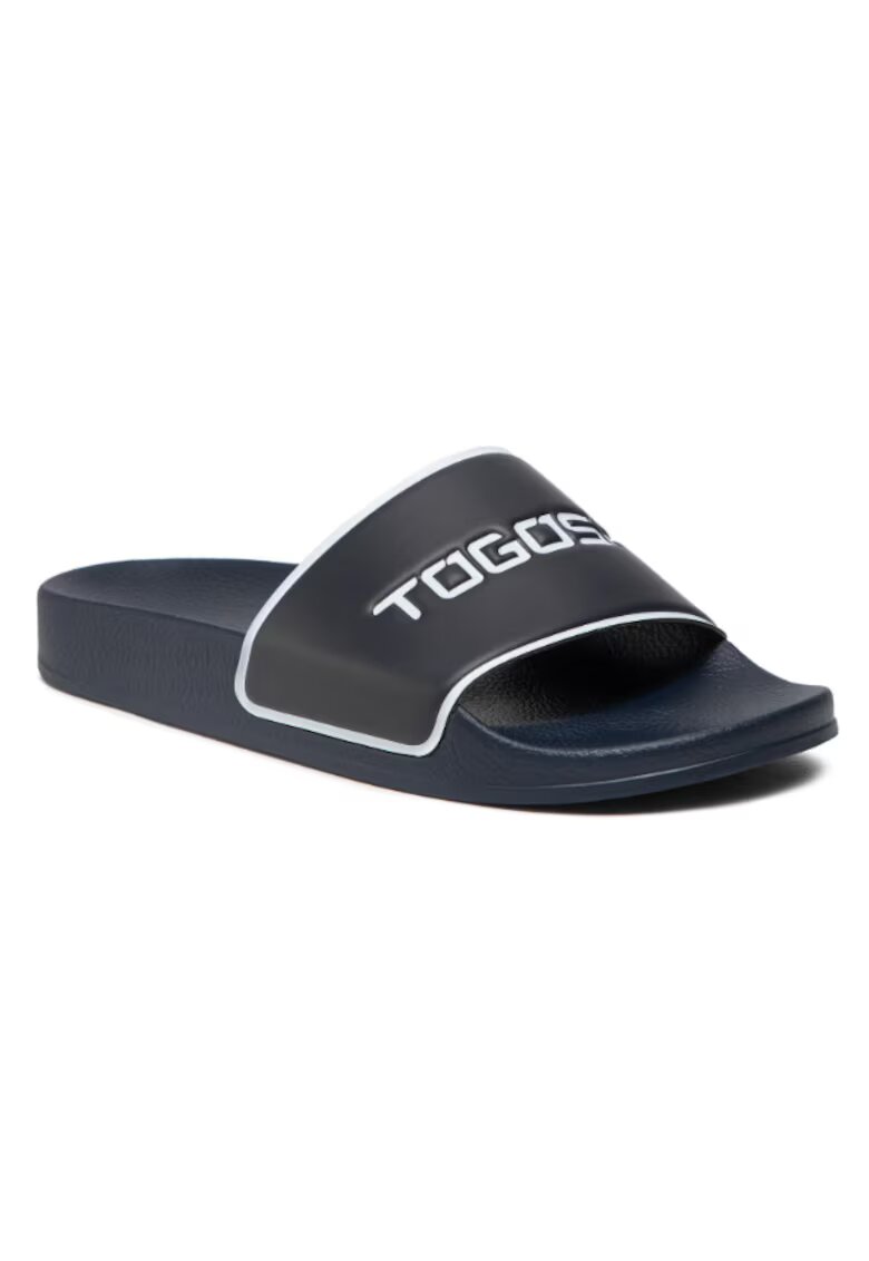 Togoshi Papuci flip-flop barbati - Piele ecologica - Bleumarin