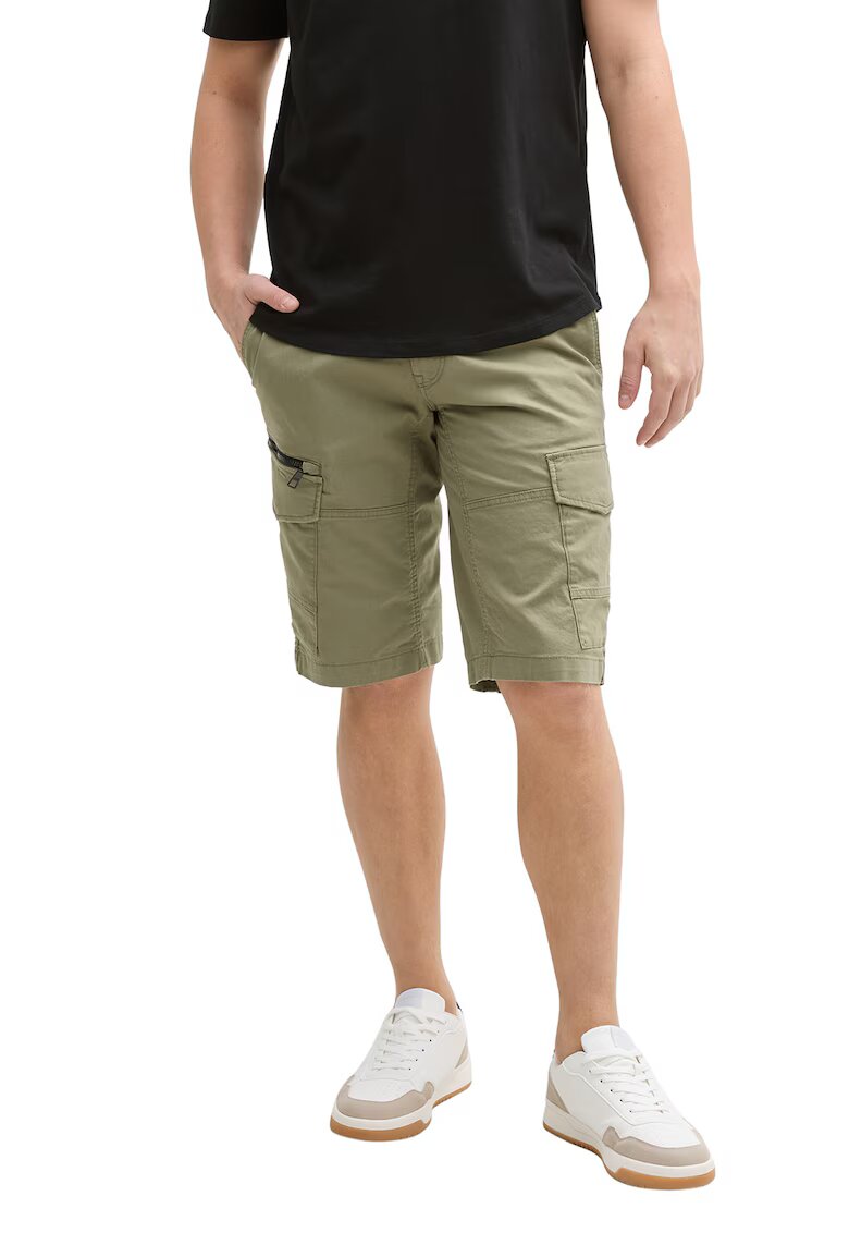 Tom Tailor Bermude cargo de denim - Verde deschis