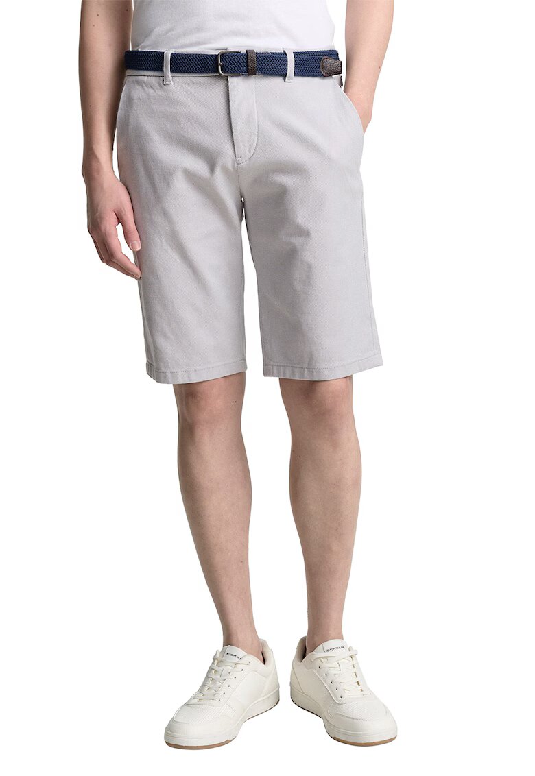 Tom Tailor Bermude chino cu talie medie - Gri deschis