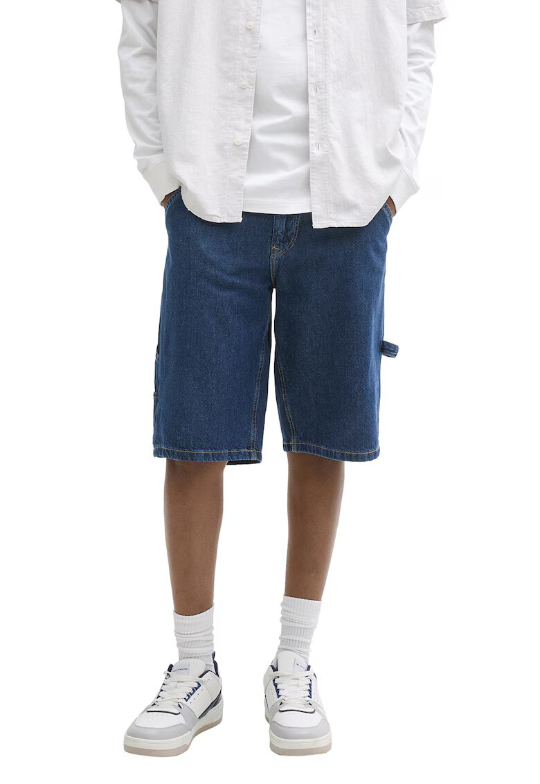 Tom Tailor Bermude uni de denim - Albastru melange