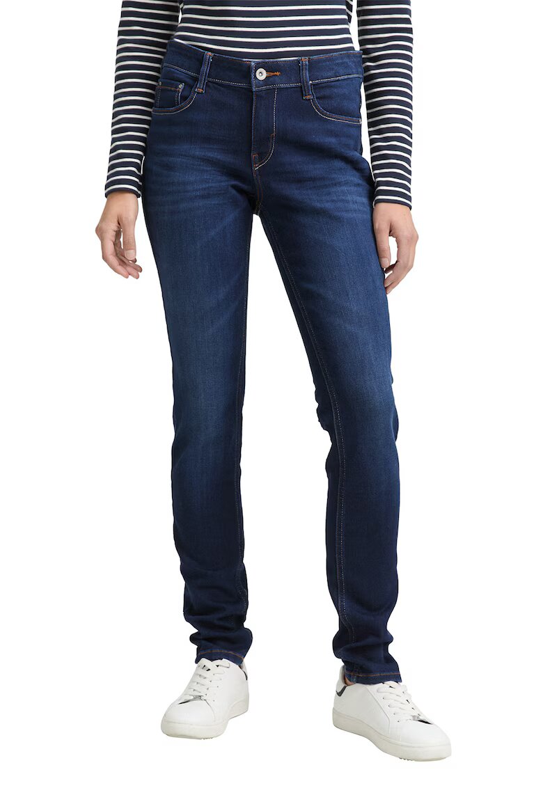 Tom Tailor Blugi slim fit cu talie medie - Albastru indigo