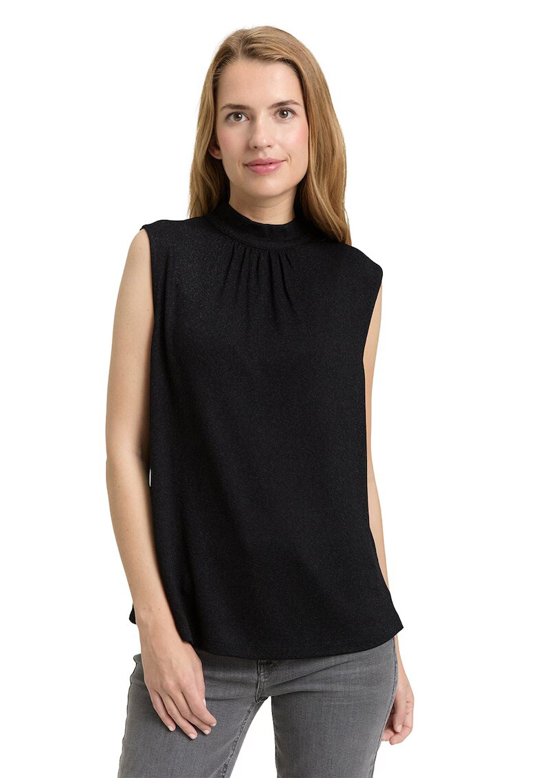 Tom Tailor Bluza uni - fara maneci - Negru