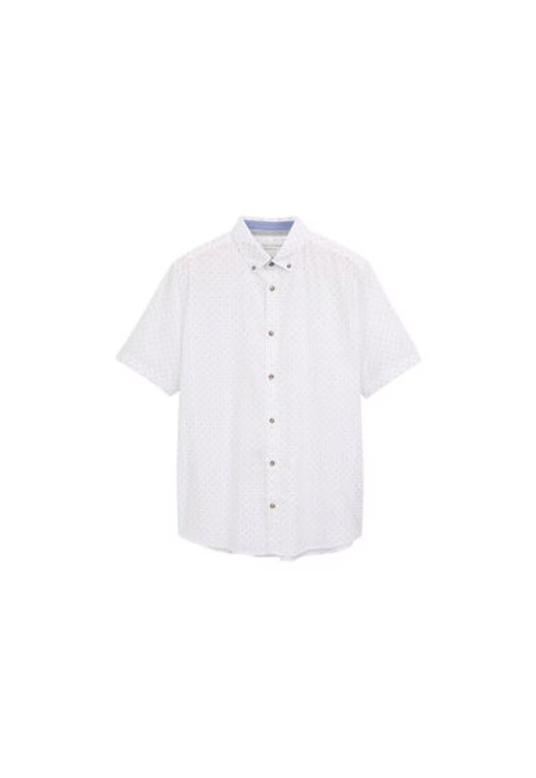 Tom Tailor Camasa barbati 1045099 - In/Bumbac - Alb - Alb