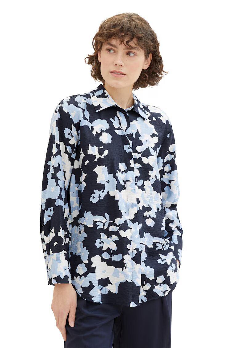 Tom Tailor Camasa cu model floral - Bleumarin