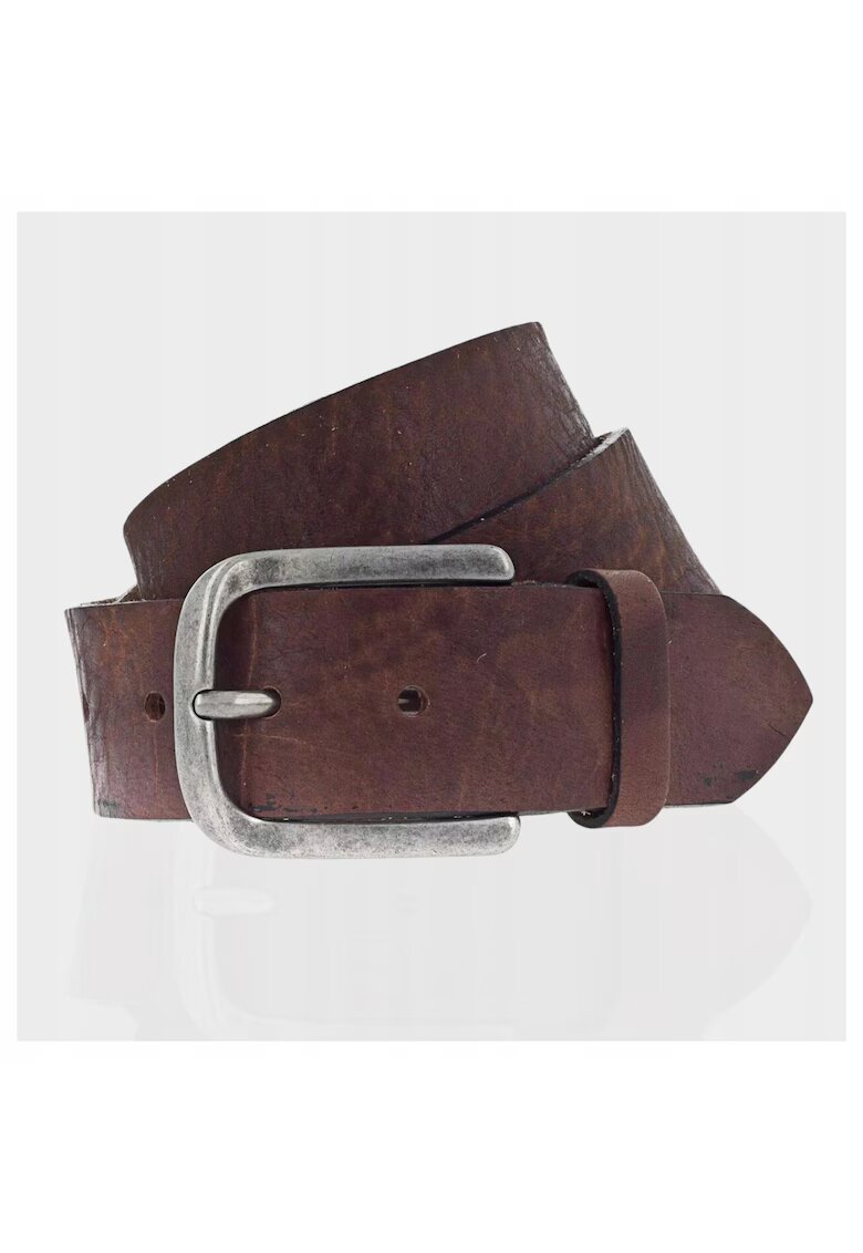 Tom Tailor Centura barbati - model clasic - piele naturala - catarama metalica - culoare maro - talie 100 cm
