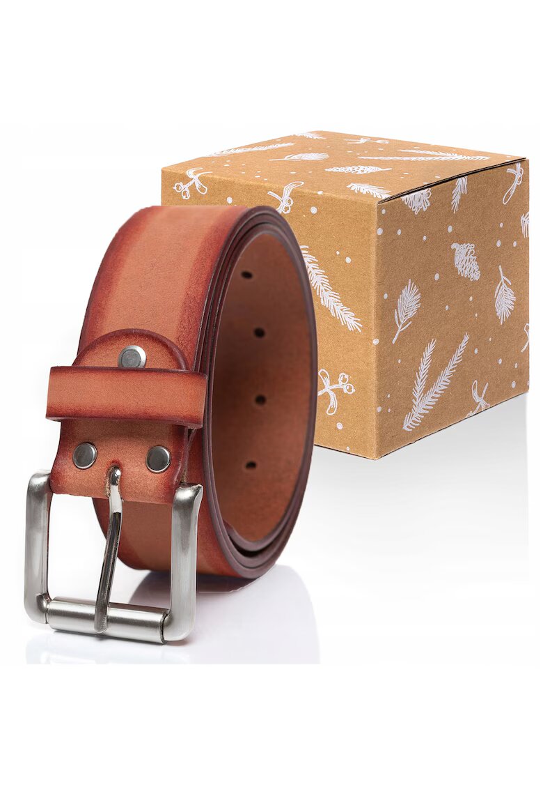 Tom Tailor Curea Din Piele - Sopo-Tt376 - 100% Piele Naturala - Culoare: Portocalie - Latime: 4 Cm - 100% Portocalie