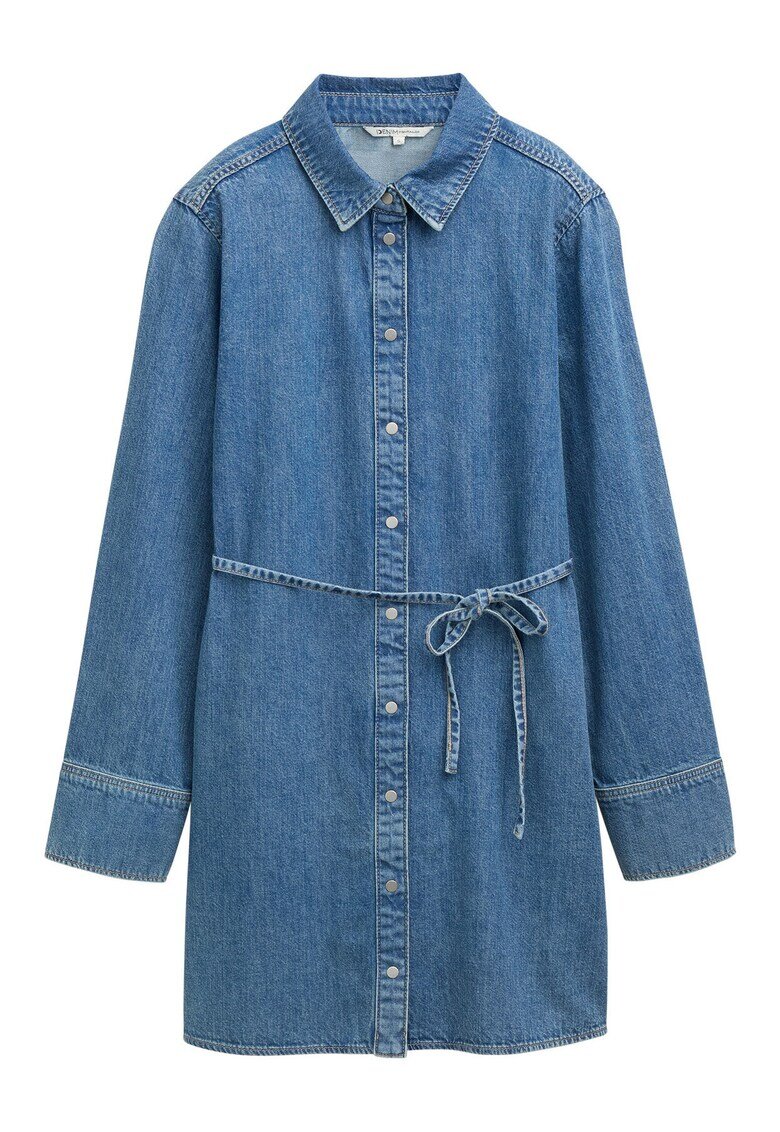 Tom Tailor Denim Rochie - albastru - bumbac