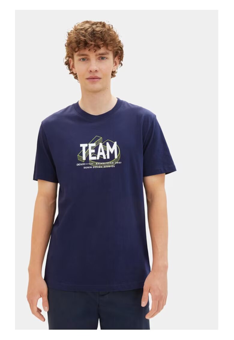 Tom Tailor Denim Tricou barbati - 546120 - Bleumarin - Bumbac