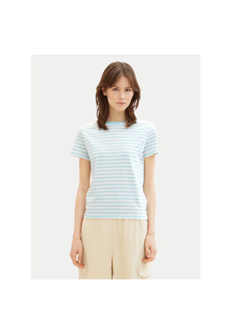 Tom Tailor Denim Tricou dama - 303522513 - Bumbac - Verde - Verde