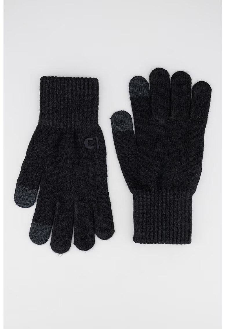 Tom Tailor Manusi uni din tricot - Negru/Negru stins
