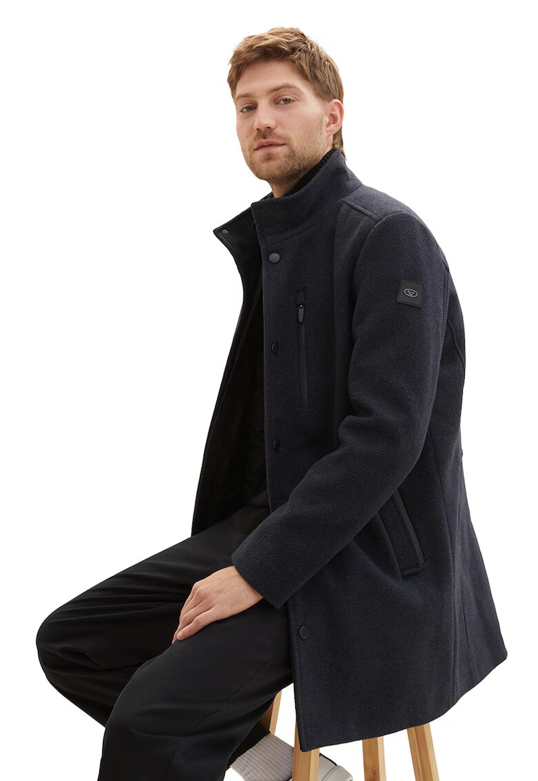 Tom Tailor Palton cu guler inalt - Bleumarin