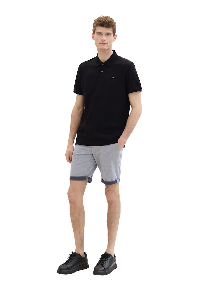 Tom Tailor Pantaloni chino slim fit cu buzunare - Alb/Albastru inchis