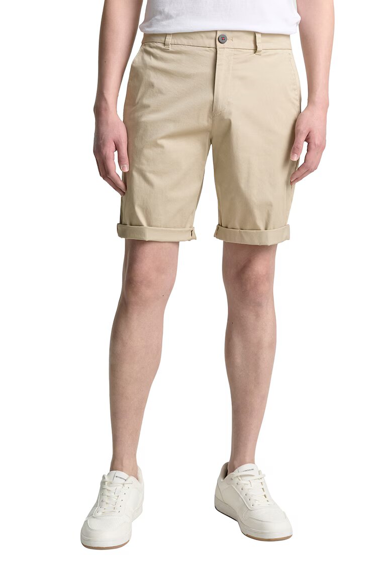 Tom Tailor Pantaloni scurti din amestec de bumbac - Bej deschis