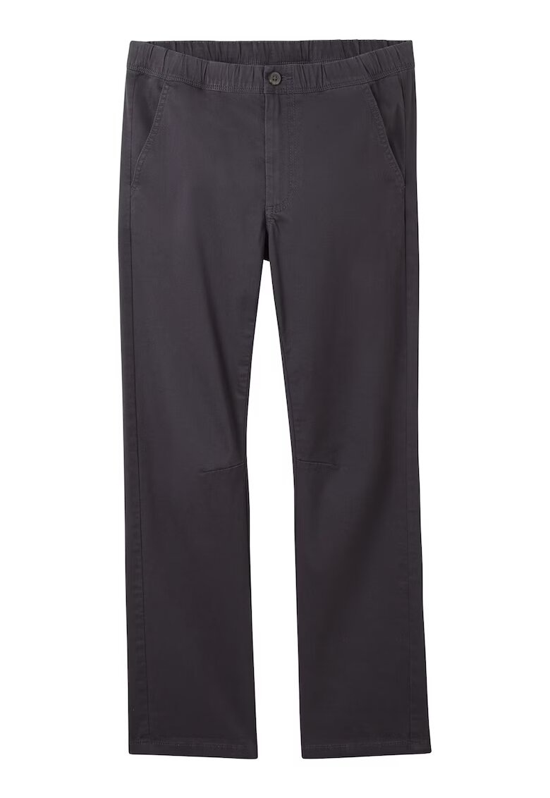 Tom Tailor Pantaloni uni din amestec de bumbac - Gri antracit