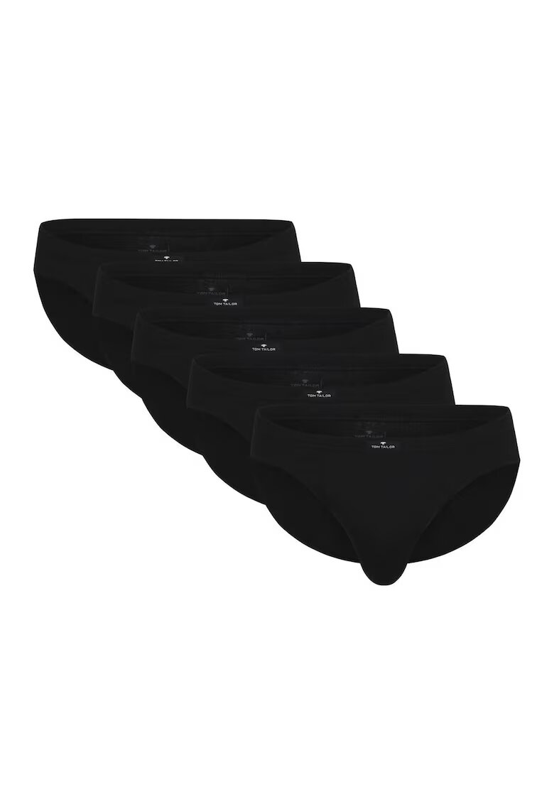Tom Tailor Set de chiloti din bumbac - 5 perechi - Negru