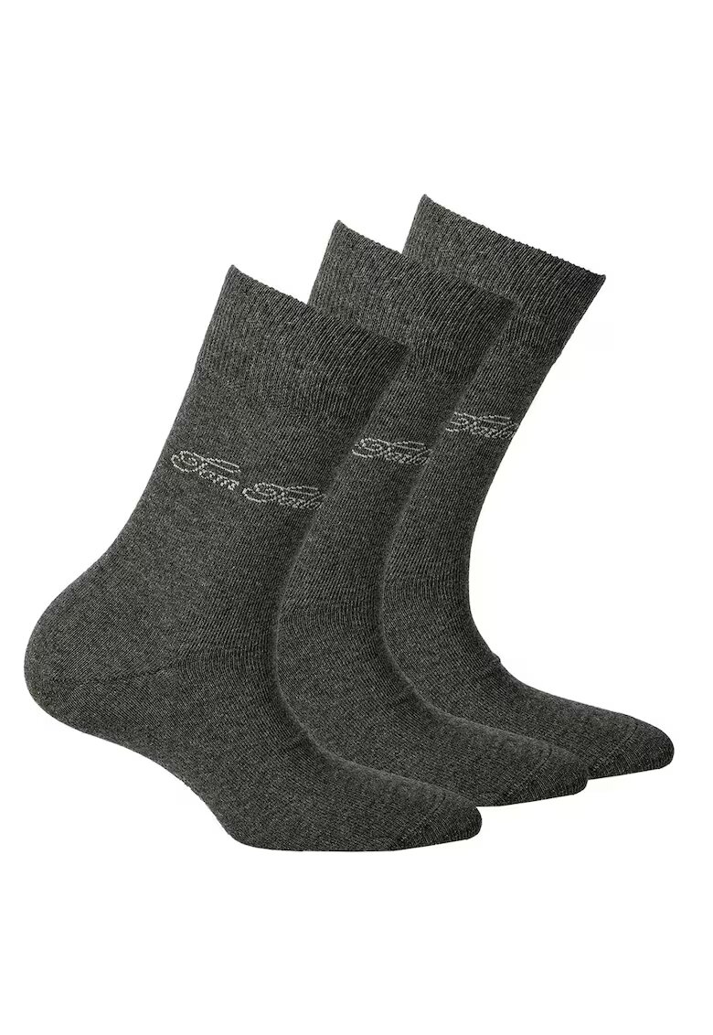 Tom Tailor Set de sosete lungi - 3 perechi - Gri inchis