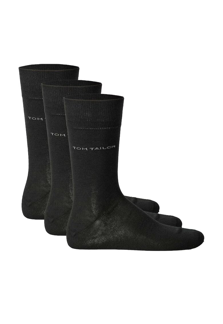 Tom Tailor Set de sosete lungi - 3 perechi - Negru