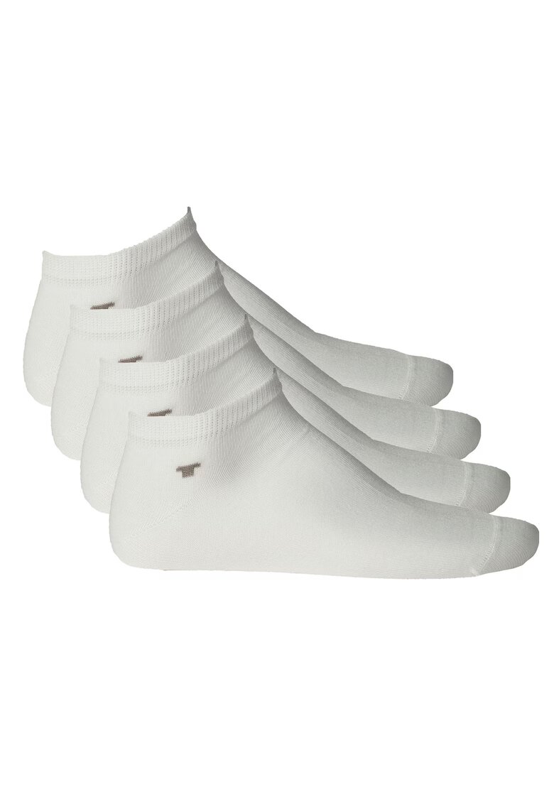 Tom Tailor Set de sosete unisex pana la glezna - 4 perechi - Alb