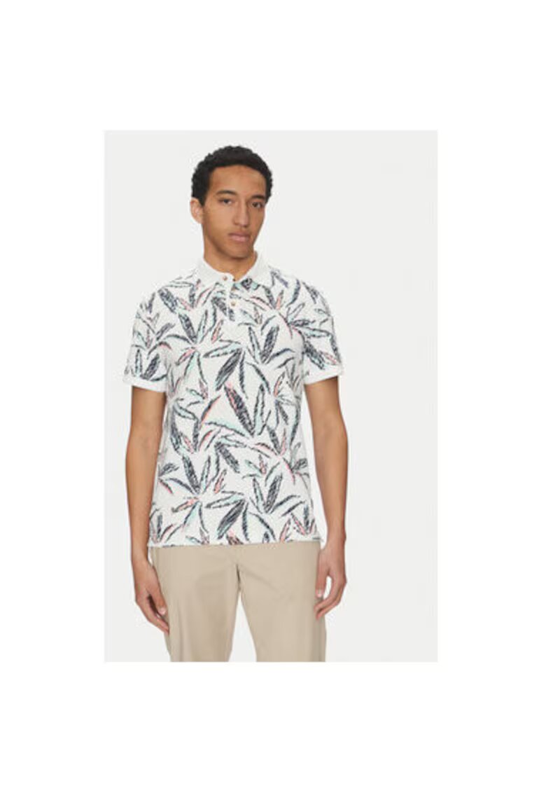 Tom Tailor Tricou polo barbati 1045706 - Bumbac - Alb - Alb