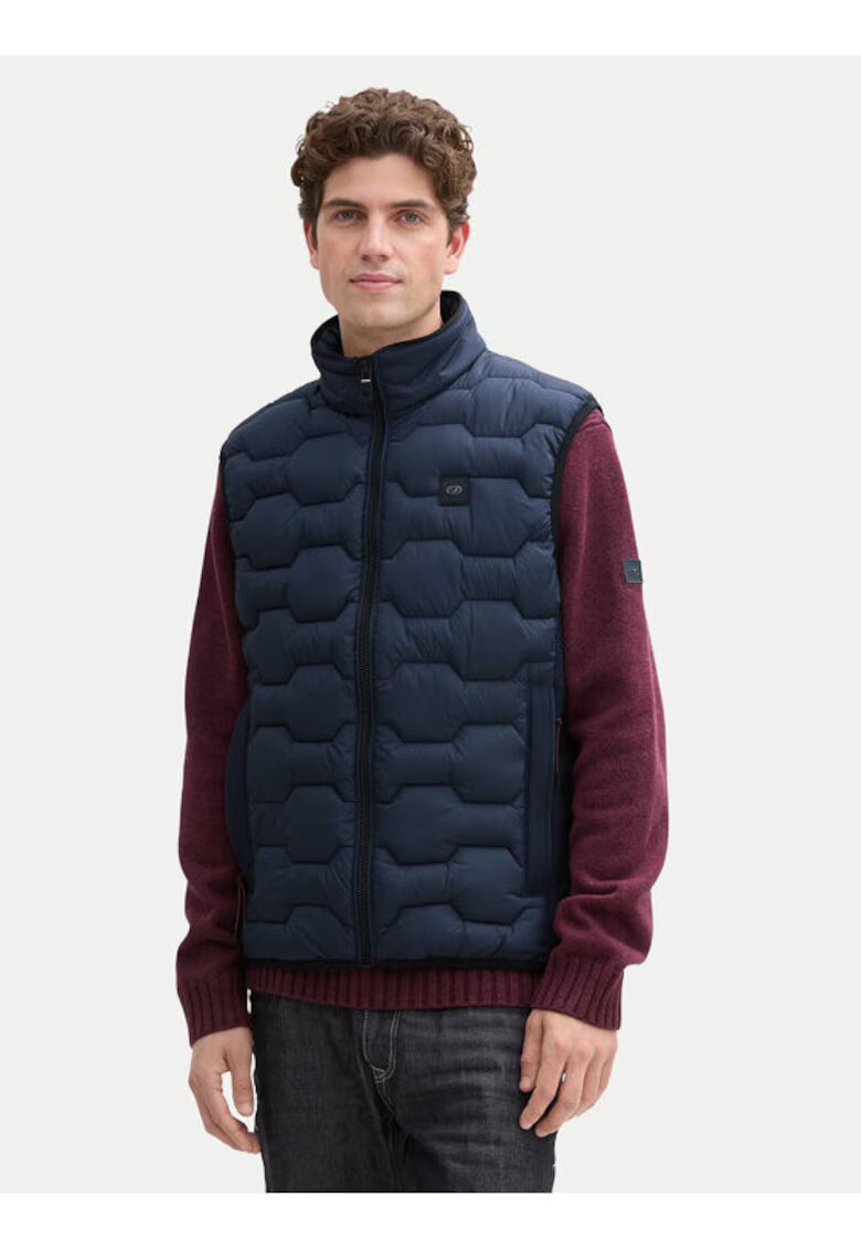 Tom Tailor Vesta barbati - 304544842 - Poliester reciclat/Poliester - Albastru - Albastru