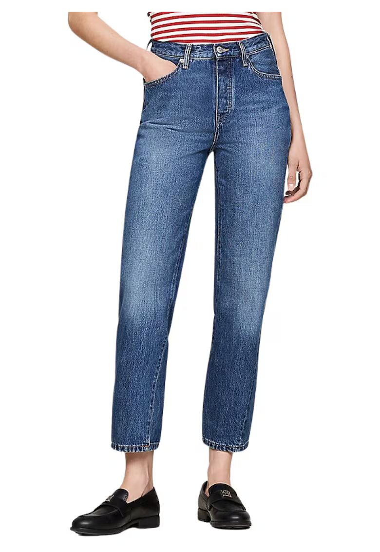 Tommy Hilfiger Blugi crop cu talie inalta