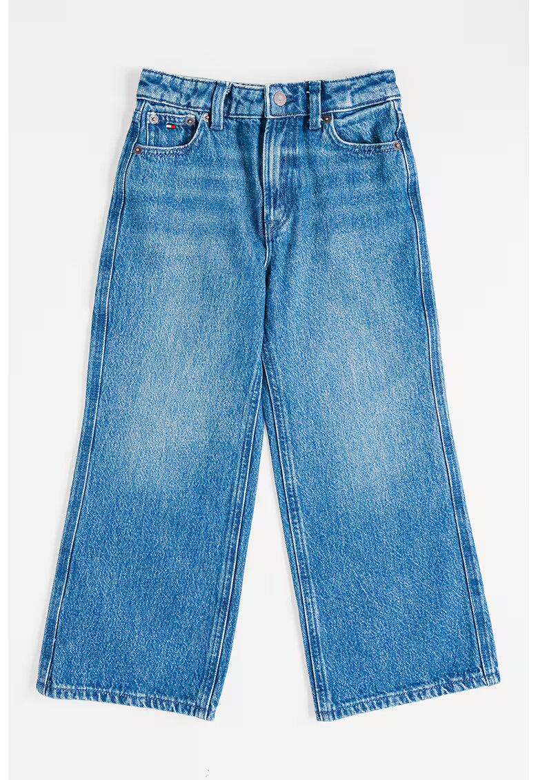 Tommy Hilfiger Blugi cu croiala dreapta si talie ajustabila - Albastru inchis