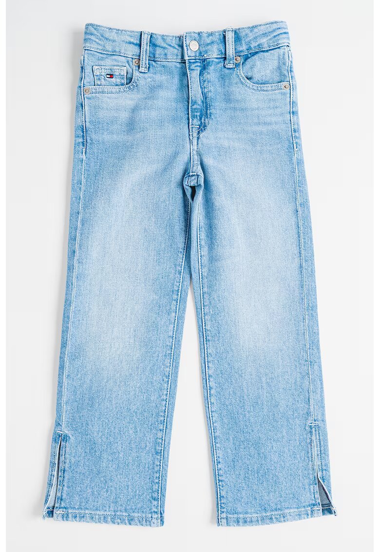 Tommy Hilfiger Blugi drepti cu slituri laterale - Albastru deschis