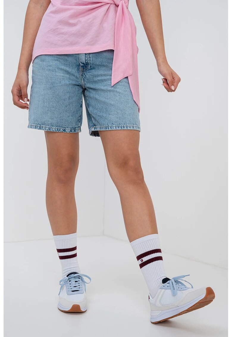 Tommy Hilfiger Blugi scurti cu croiala dreapta - Albastru deschis