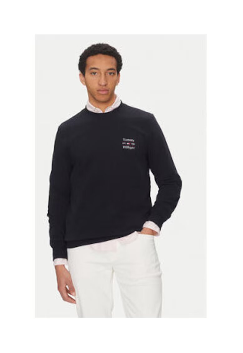 Tommy Hilfiger Bluza barbati - bleumarin - 100% bumbac -