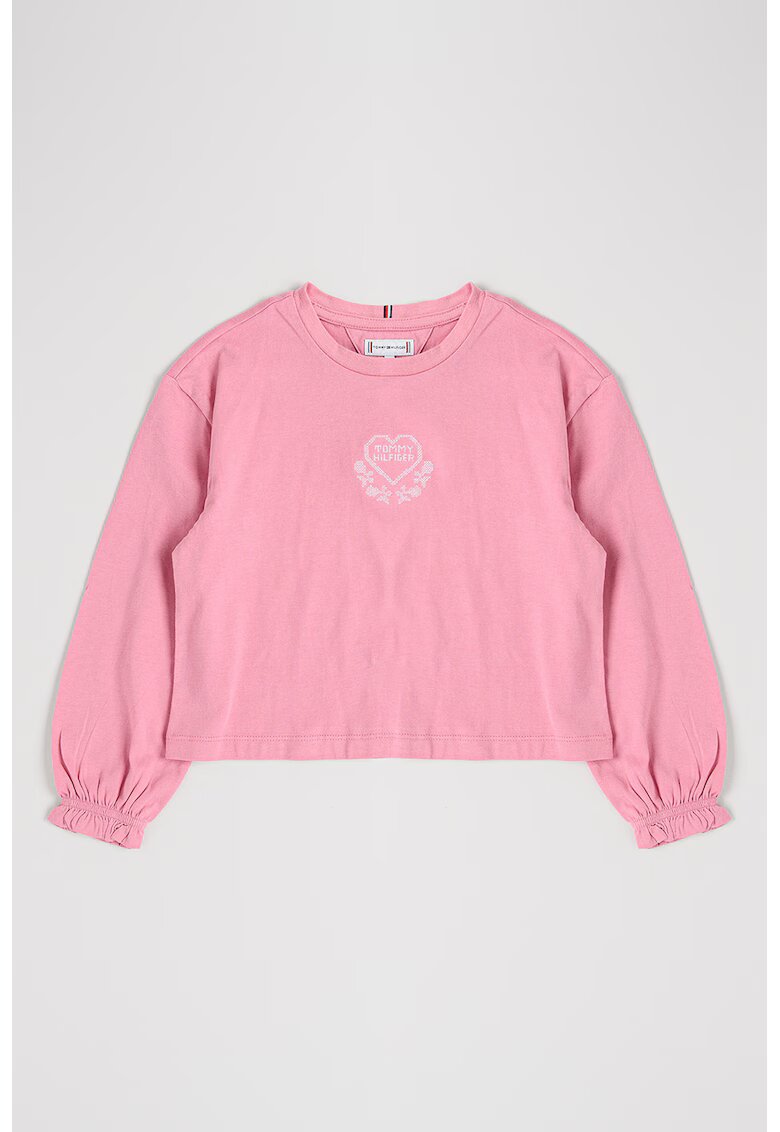 Tommy Hilfiger Bluza cu imprimeu grafic - Roz