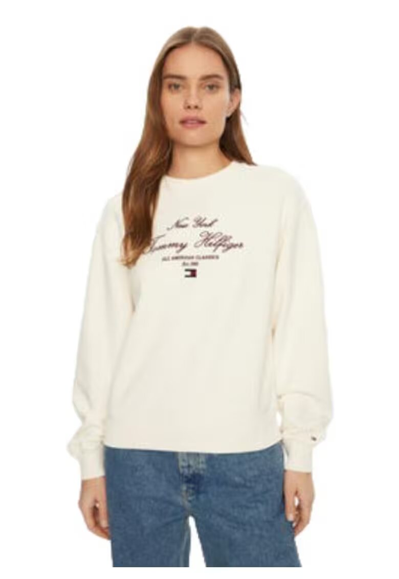 Tommy Hilfiger Bluza dama - bumbac - ecru -