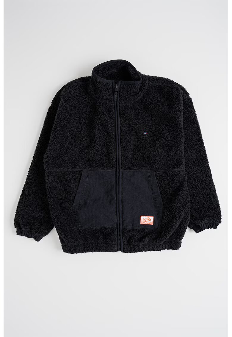 Tommy Hilfiger Bluza de trening cu fermoar si buzunare - Negru